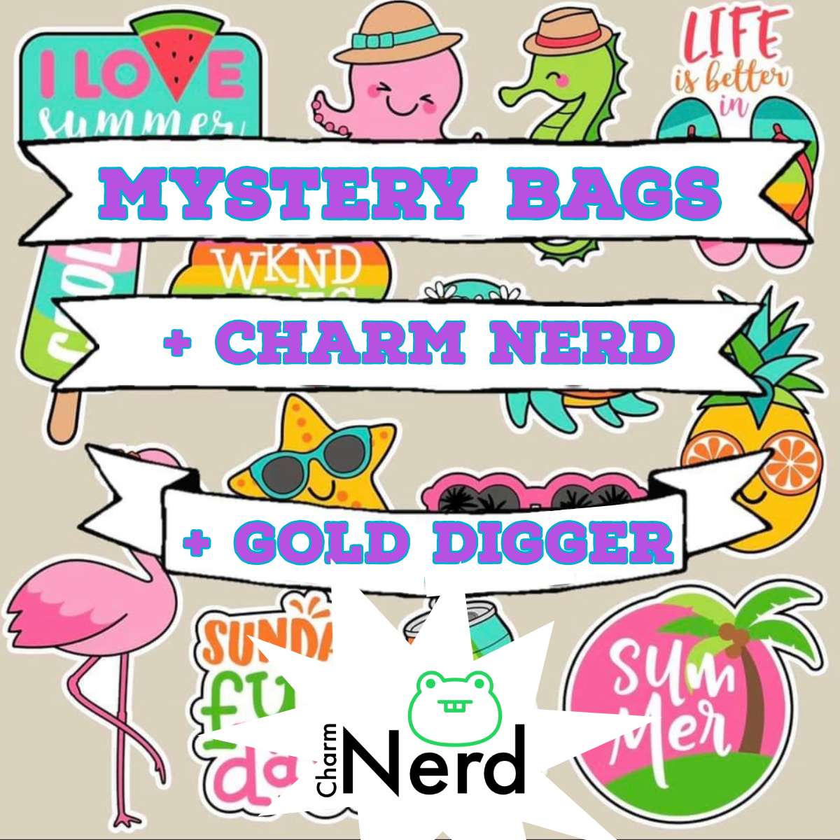 Mystery Bags + 🐸 CharmNerd + Gold Digger (Saturday 9pm EST)