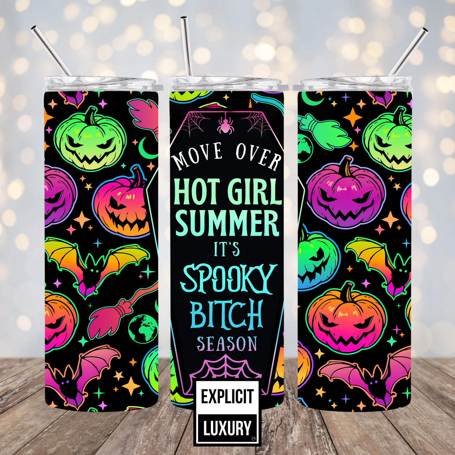 Move Over Halloween Tumbler 20oz Skinny