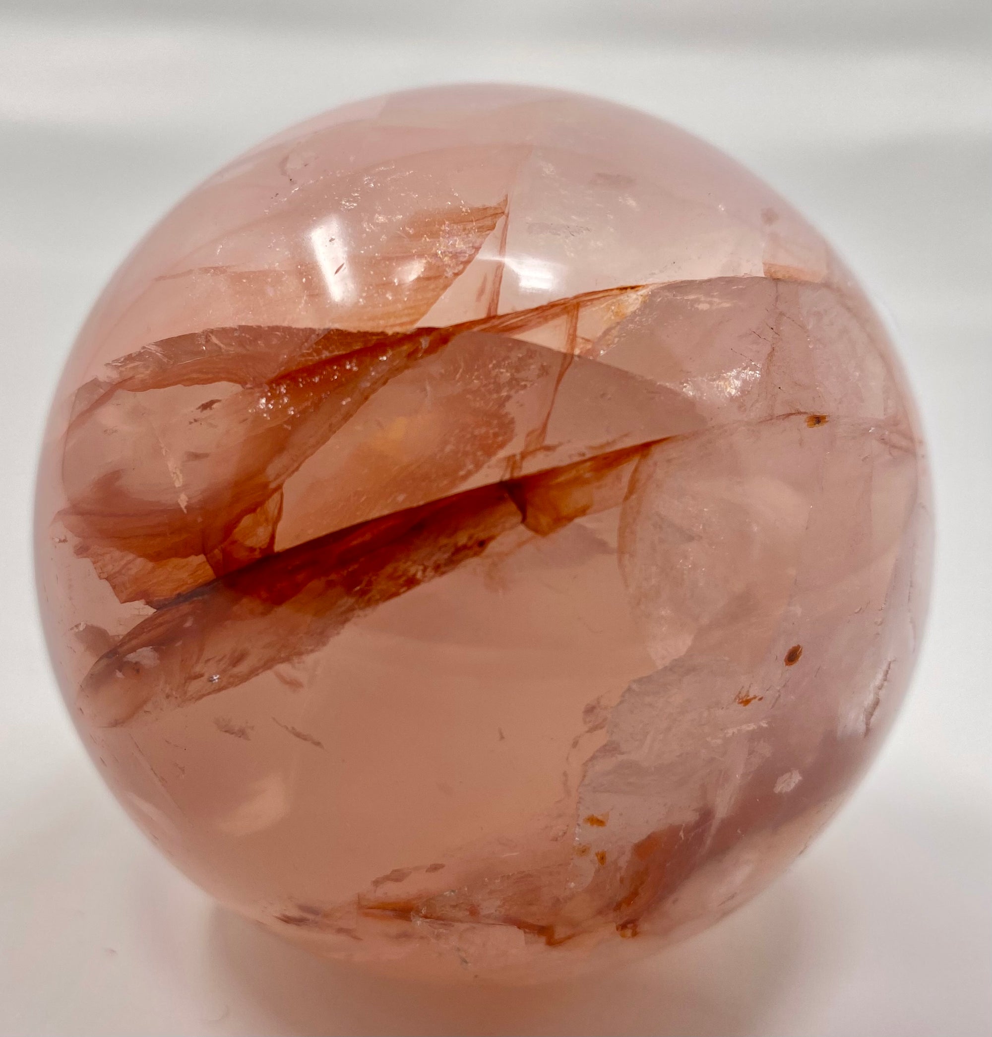 (Huge hematoid quartz sphere)